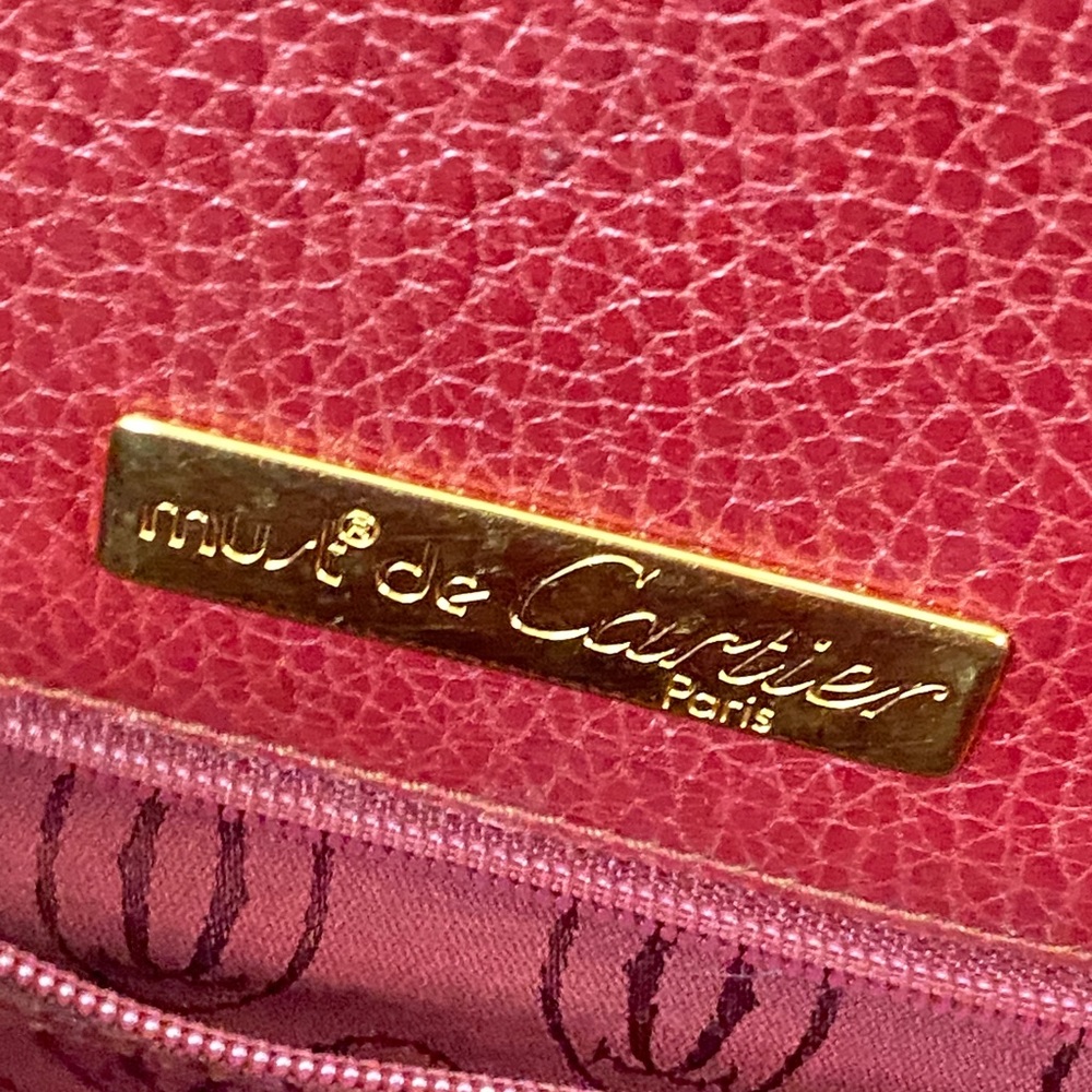 Cartier Burgundy Red Leather Tote - Authentic Vintage Luxury - Picture 13 of 16